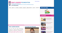 Desktop Screenshot of deafleadersindia.org