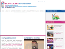 Tablet Screenshot of deafleadersindia.org